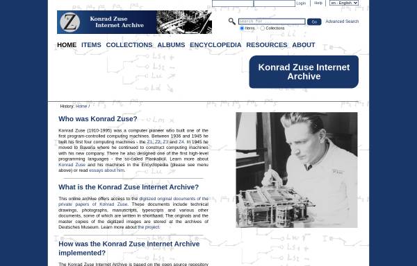 Vorschau von www.zib.de, Konrad Zuse Internet Archiv