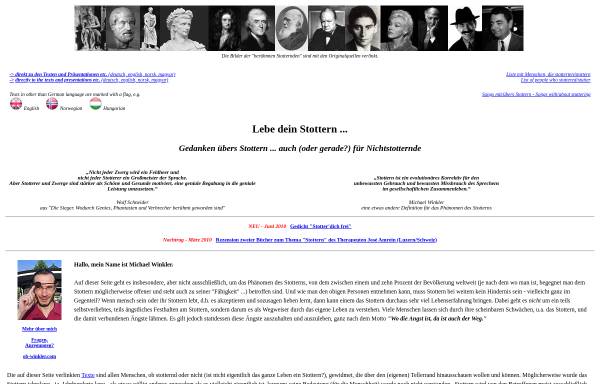 Vorschau von www.lebe-dein-stottern.de, Gedanken übers Stottern - auch für Nichtstotternde