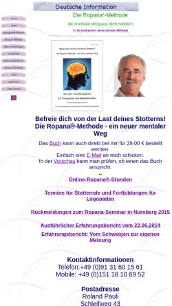 Vorschau der mobilen Webseite www.ropana.de, Roland Paulis Nachbereitungs-Methode (Ropana)