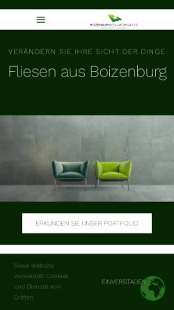 Vorschau der mobilen Webseite www.boizenburg-fliesen.de, Boizenburg GmbH & Co KG