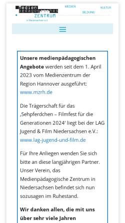 Vorschau der mobilen Webseite www.mpz-hannover.de, Medienpädagogisches Zentrum