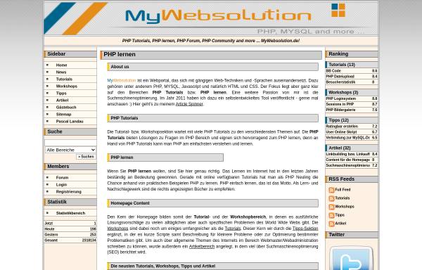 Vorschau von www.mywebsolution.de, Mywebsolution