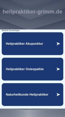 Vorschau der mobilen Webseite www.heilpraktiker-grimm.de, Peter Grimm
