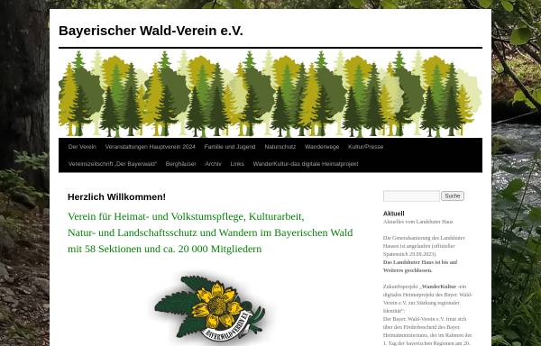 Vorschau von bayerischer-wald-verein.de, Bayerischer Wald-Verein