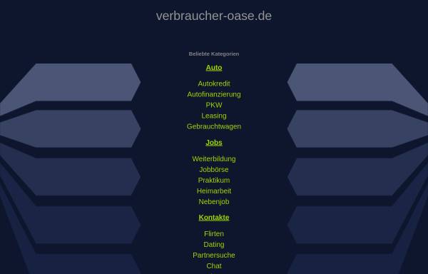 Vorschau von www.verbraucher-oase.de, Verbraucher-Oase, Thomas Stengel