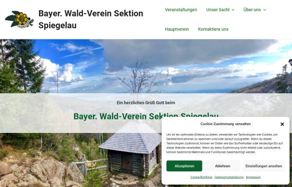 Vorschau von www.wald-verein-spiegelau.de, Bayerischer Wald-Verein Sektion Spiegelau