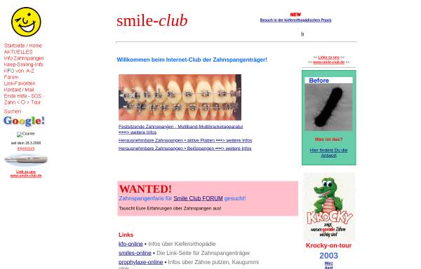 Vorschau von www.smile-club.de, Smile-Club - Forum für Zahnspangenträger