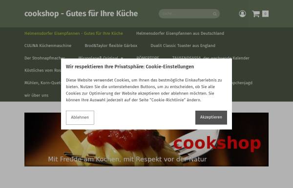 Vorschau von www.cookhouse.de, Cookshop, Manfred Bierhals