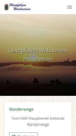 Vorschau der mobilen Webseite www.owv-hv.de, Oberpfälzer Waldverein