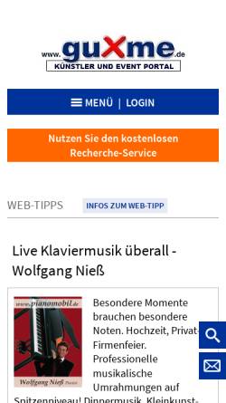 Vorschau der mobilen Webseite www.guxme.de, Guxme Internet Services Ltd.