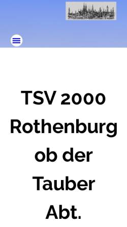 Vorschau der mobilen Webseite rothenburg-wandern.de, TSV 2000 Rothenburg Wanden