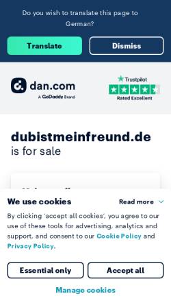 Vorschau der mobilen Webseite www.dubistmeinfreund.de, Dubistmeinfreund.de
