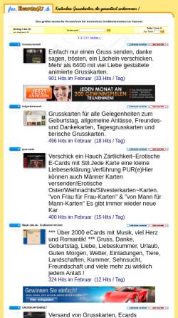 Vorschau der mobilen Webseite free.ecards4u.de, free.ecards4u