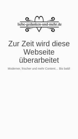 Vorschau der mobilen Webseite www.liebe-gedanken-und-mehr.de, Liebe, Gedanken & mehr