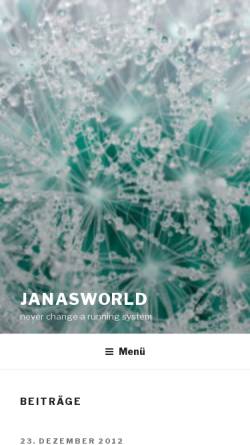 Vorschau der mobilen Webseite www.janasworld.de, Mänz, Jana