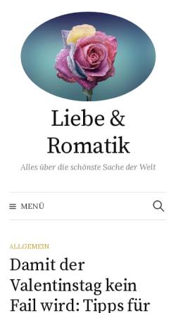 Vorschau der mobilen Webseite www.liebeundromantik.de, Gabys Liebe und Romantik