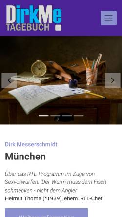 Vorschau der mobilen Webseite www.dirkme.de, Messerschmidt, Dirk