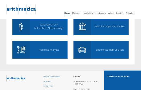 Vorschau von www.arithmetica.at, Arithmetica Versicherungs- und finanzmathematische Beratungs-GmbH