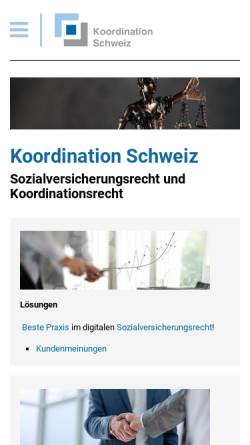 Vorschau der mobilen Webseite www.koordination.ch, Michael Keller