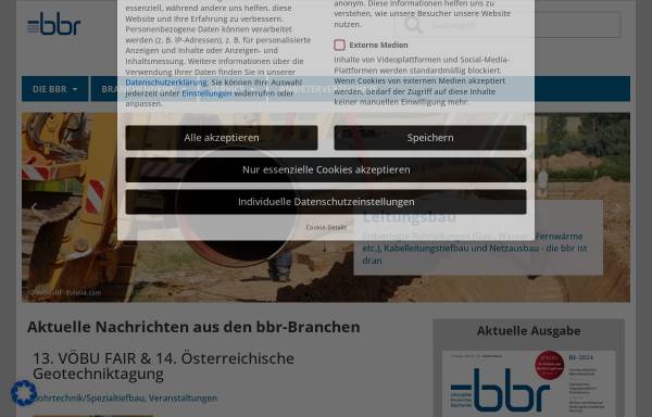 Vorschau von www.bbr-online.de, bbr Fachmagazin für Wasser und Leitungstiefbau