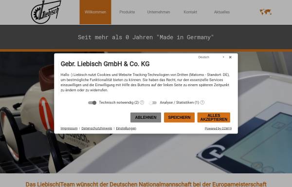 Vorschau von www.liebisch.com, Gebr. Liebisch GmbH & Co.