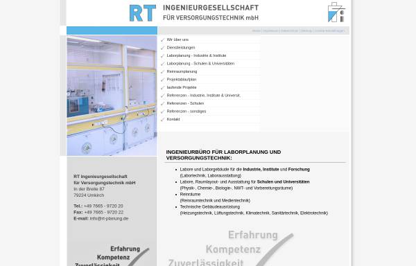 Vorschau von www.rt-planung.de, RT Ingenieurgesellschaft für Versorgungstechnik mbH