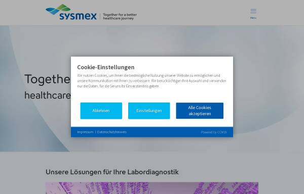Vorschau von www.sysmex.de, Sysmex Deutschland GmbH