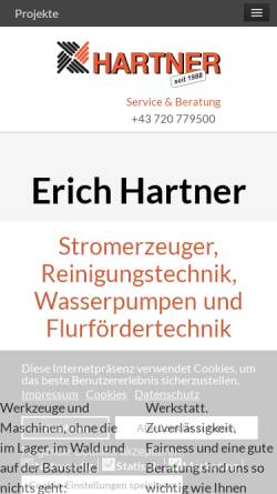 Vorschau der mobilen Webseite www.erich-hartner.at, Erich Hartner