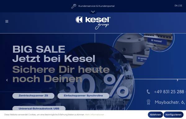Vorschau von www.kesel.com, Georg Kesel GmbH & Co. KG