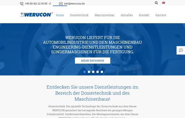 Vorschau von www.werucon.de, Werucon Automatisierungstechnik GmbH