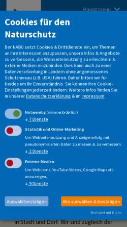 Vorschau der mobilen Webseite baden-wuerttemberg.nabu.de, Naturschutzbund e.V.