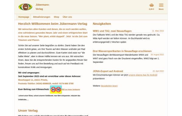 Vorschau von www.juebermann.de, Jübermann - Kartographie und Verlag