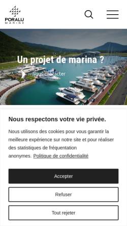 Vorschau der mobilen Webseite www.poralumarine.fr, Poralu Marine - Steganlagen
