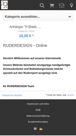 Vorschau der mobilen Webseite www.ruderdesign.de, Ruderdesign.de
