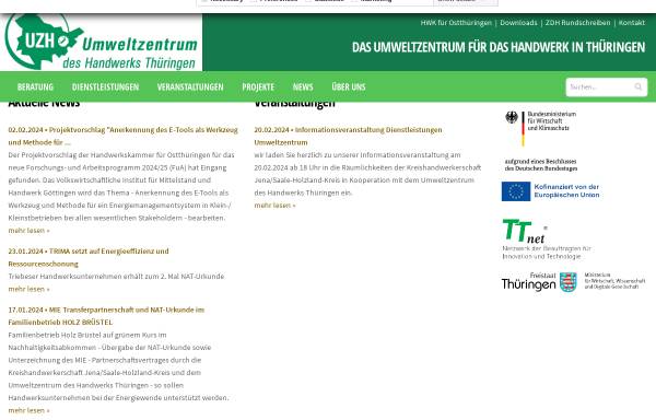 Vorschau von www.umweltzentrum.de, Deutsche Umweltzentren des Handwerks