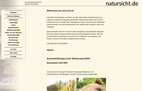 Vorschau von www.natursicht.de, Natursicht