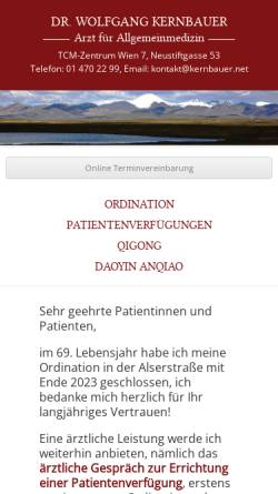 Vorschau der mobilen Webseite www.kernbauer.net, Dr. Kernbauer