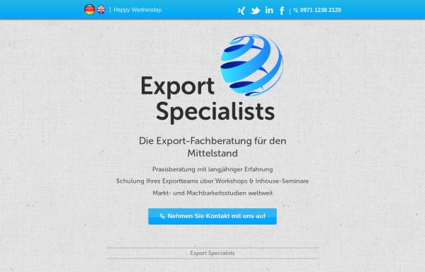 Vorschau von www.exportspecialists.de, Export Specialists