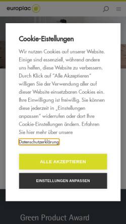 Vorschau der mobilen Webseite www.europlac.de, Röhr GmbH