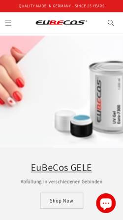 Vorschau der mobilen Webseite www.eubecos.de, Euro Beauty Cosmetics, B. Knauer