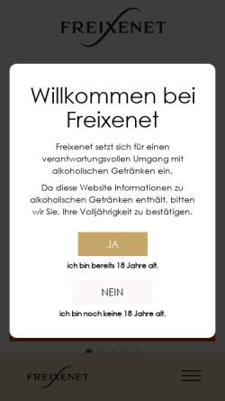Vorschau der mobilen Webseite www.freixenet.de, Freixenet