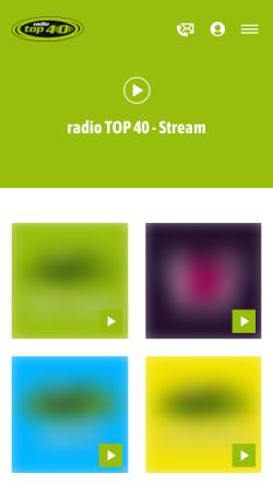 Vorschau der mobilen Webseite www.radiotop40.de, radio top 40
