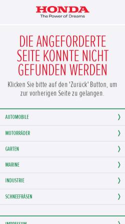 Vorschau der mobilen Webseite motorsport.honda.de, Honda Racing