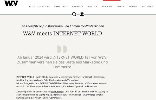 Vorschau von www.internetworld.de, Internetworld