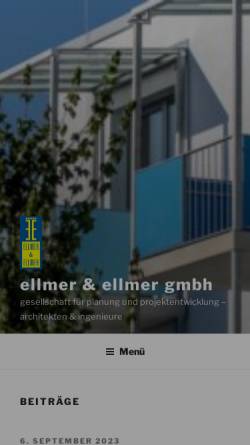 Vorschau der mobilen Webseite www.ellmer-ellmer.de, Ellmer & Ellmer GmbH