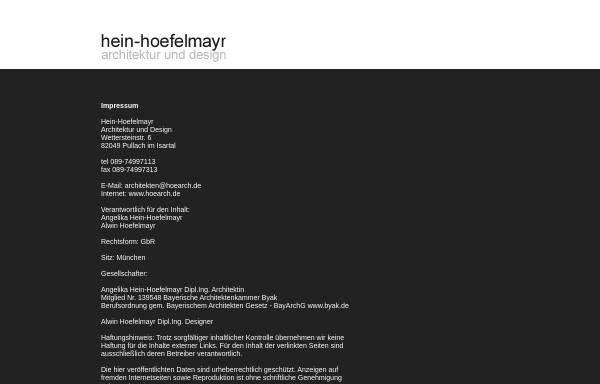 Vorschau von www.hoearch.de, Hein-Hoefelmayr