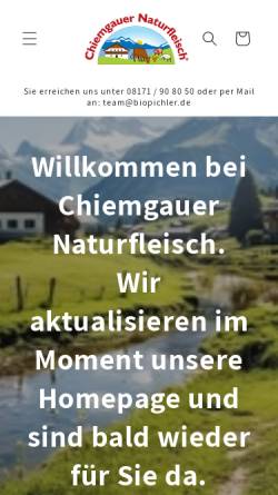 Vorschau der mobilen Webseite www.chiemgauer-naturfleisch.de, Chiemgauer Naturfleisch GmbH