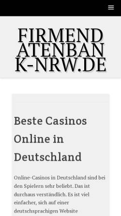 Vorschau der mobilen Webseite www.firmendatenbank-nrw.de, Firmendatenbank-NRW.de