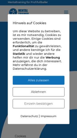 Vorschau der mobilen Webseite www.sportmental-trainer.de, Dirk Schmidt