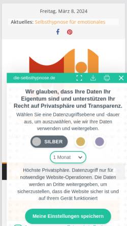Vorschau der mobilen Webseite die-selbsthypnose.de, Matthias Werner Mentaltraining